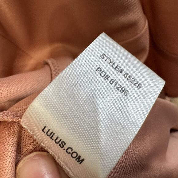 Lulu's All Mine Rusty Rose Floral Print High-Low Wrap Maxi Dress Wedding Guest L - Picture 13 of 14